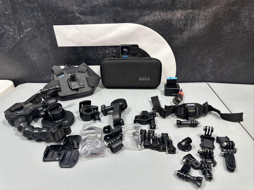 GoPro Hero 10 Black Camera charger 2 batteries Accessories pack bundle lot